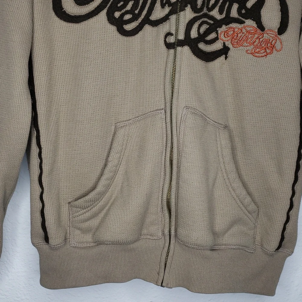 Vintage Billabong Mens Embroidered Logo Full Zip Hoodie Size M Preppy Y2K Fleece - Picture 4 of 16